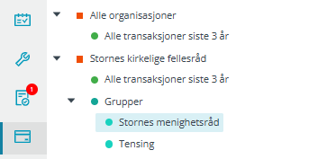 Betaling – organisasjonstre og grupper.