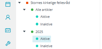 Organisasjonstre og grupper etter år.