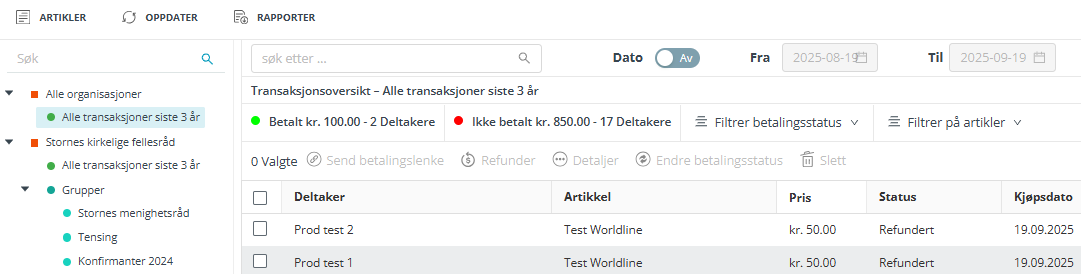 Betaling-oversikt.