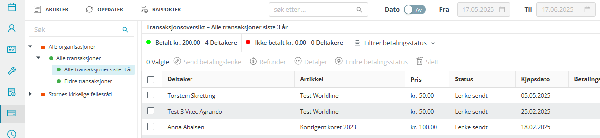 Betaling-oversikt.
