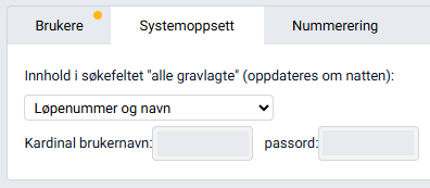 Fanen 'Systemoppsett' i Ecclesia.