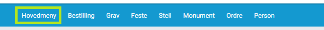Knapp for Hovedmeny øverst i Ecclesia.
