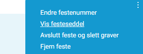 'Vis festeseddel' i menyen.