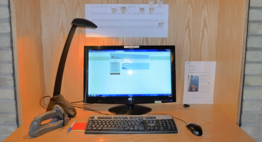 Arbeidsstasjon for registrering.