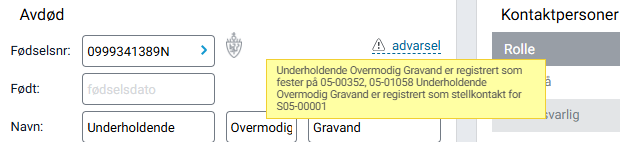 Informasjon om grav og gravlegging.