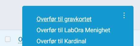 Knapp for å overføre til gravkort.