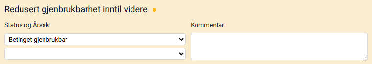 Alternativer for redusert gjenbrukbarhet.