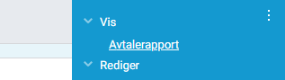 Valget «Vis / Avtalerapport» i menyen.
