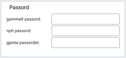 Boksen 'Passord'.