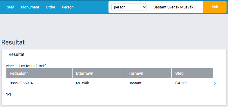 Søkefeltet på topplinjen.