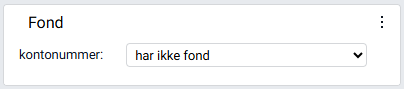 Boksen 'Fond' uten fond tilknyttet.