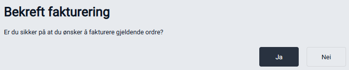Dialogen 'Bekreft fakturering'.