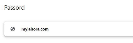 mylabora.com i listen over lagrede passord.