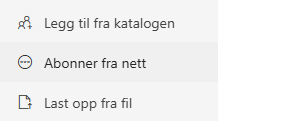 Abonner fra nett i Outlook.