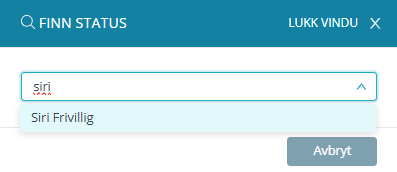 Finn status-funksjon.