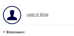 Skjermbildet viser felt 'Legg til bilde' i Medarbeideren kontaktkort.