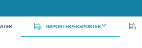Funksjonen 'Importer/Eksporter' i kontaktoversikten.