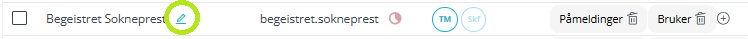 Skjermbildet viser redigering av kontaktkort i Medarbeideren.