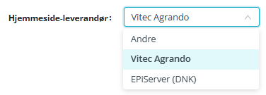 Skjermbildet viser innstillinger under 'Administrasjon'/ 'Organisasjon' i Medarbeideren.