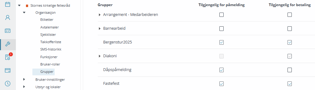 Organisasjon – Grupper.