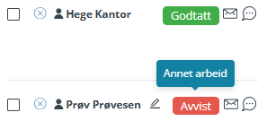 Årsaker til avvist avtale.