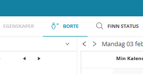 Funksjonen 'Borte'.