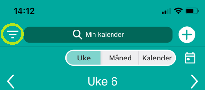 Filter-ikonen i Medarbeideren-appen.