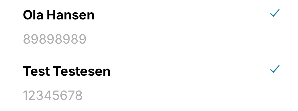 Legge til mottakere i SMS-appen.