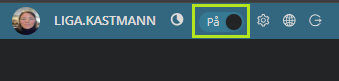 Knappen «Dark mode».