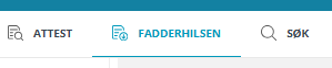Knappen 'Fadderhilsen' i verktøylinjen.