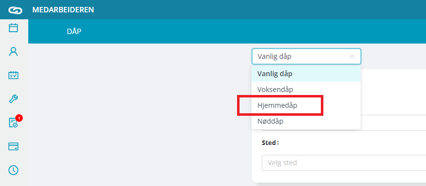 'Ny registrering' i labOra Menighet.