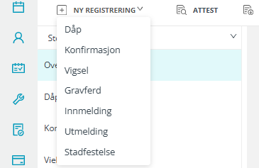 'Ny registrering' i labOra Menighet.