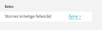 Alternativet 'Åpne' for treff i søket.