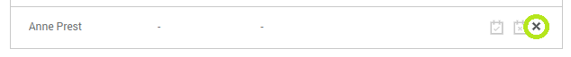Skjermbildet viser fjerning av Roller på labOra nettsider.