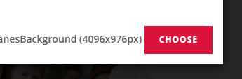Skjermbildet viser redigering av bannerbilde på nettsider.