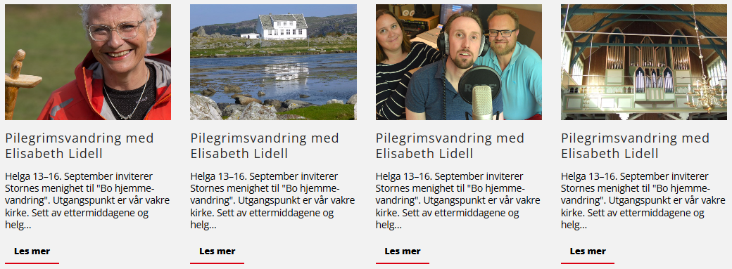 Skjermbildet viser artikkelliste på labOra nettsider.