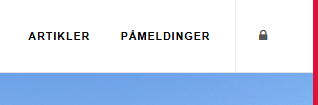 Skjermbildet viser 'Artikler' på nettsider.