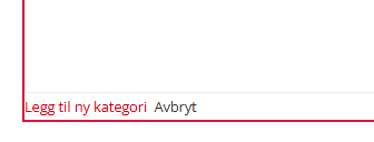 Skjermbildet viser 'Legg til ny kategori' i 'Kategoriliste' på nettsider.