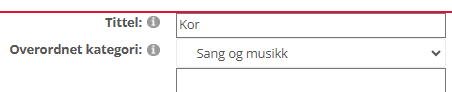 Skjermbildet viser 'Legg til ny kategori' i 'Kategoriliste' på nettsider.