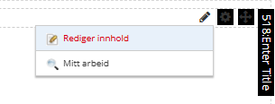 Skjermbildet viser ikon for redigering av tekstmodul på labOra nettsider.