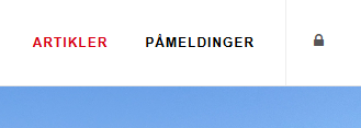 Skjermbildet viser siden 'Artikler' etter inlogging på labOra nettsider.
