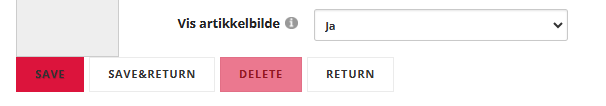 Skjermbildet viser knappen 'Delete' en artikkel på labOra nettsider.