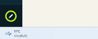 Skjermbildet viser ikon for redigering av labOra nettsider.