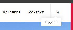 Innlogging på nettside.