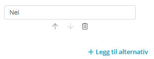 Legg til alternativ.