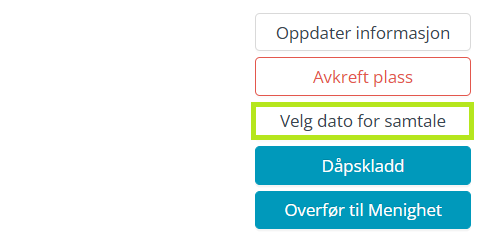 Knappen 'Velg tid for samtale'.