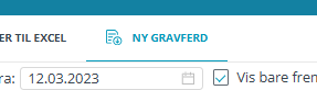 'Ny gravferd' i modulen 'Påmelding'.