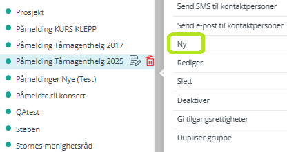 Skjermbilde fra applikasjonen Medarbeideren som viser opprettelsen av ny undergruppe.