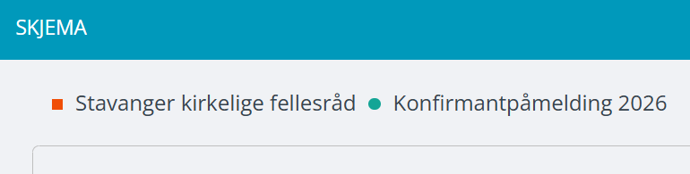 Skjermbilde fra applikasjonen Medarbeideren som viser organisasjon og hovedgruppe i et nytt påmeldingsskjema.