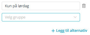 Legg til alternativ.